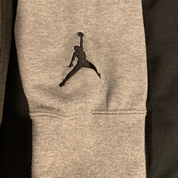 Jordan Gray and Black Graphic Sweatshirt Hoodie - Picture 2 of 5